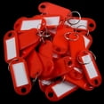 thumbnail image 4 of 120 Piezas Porta Llaves de Plástico para Equipaje de Etiqueta de IdentificacióN Llaveros con Placa de Nombre, Color: Rojo, 4 of 5