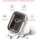 thumbnail image 5 of [2 Pack] Compatible for Apple Watch 45mm Screen Protector Case Bumper Cover, Sport Clear Hard PC Shockproof Protective Tempered Glass Frame for iWatch Series 8 & 7 (Pink+Clear, 45MM), 5 of 5