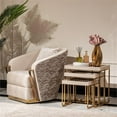 thumbnail image 3 of Michael Amini Carmela Nesting Tables - Set of 3 - Shimmering Ivory, 3 of 8