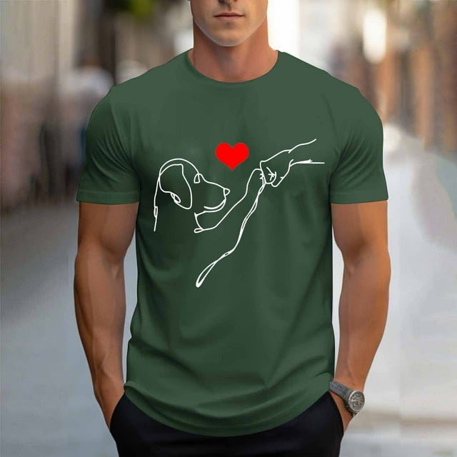 Tops para hombre, blusas y camisas de cuello redondo y manga corta para hombre, blusas casuales de cuello redondo con estampado de moda para hombre, blusas de cuello redondo y manga corta, camisas par
