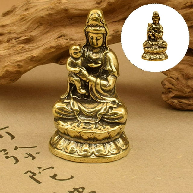 unbranded Adorno Kannon De Latón Para Hogar Y Oficina Con Clásico Y Duradero