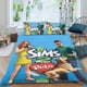 thumbnail image 2 of Los Sims Conjunto de sábanas temático, trío de piezas, cómodo y amigable con la piel, diseño único, regalo de decoración para el hogar para familiares, amigos y fans,140cm *210cm, 2 of 6