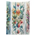 thumbnail image 2 of Ambesonne Eucalyptus Leaves Tablecloth Rectangular Table Cover, Leaf Geometrics, 60"x84", Teal Multicolor, 2 of 3