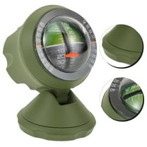 SHINYPASING Car Inclinometer Abs Olive Green 1Pcs 2.8x2x1.6in