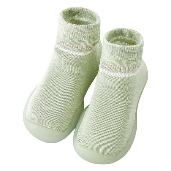 kamemir Wide Toddler Shoes Baby Sneakers Baby Boys Girls Sneakers Anti-Slip Rubber Sole Shoes(W1-Green,12)