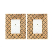Brown and Grey Decorative Picture Frame Set of 2 made of Mango