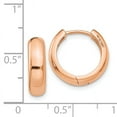 thumbnail image 2 of Beautiful 14k Rose Gold Round Hinged Hoop Earrings, 2 of 2