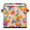 Multicolor 3, variant on CURLYOOT Strawberry Wildflower Striped Cube Storage Bin, 11 Inch Storage Cube Fabric Bin for Shelves, Foldable Clothes Organizer Baskets with Leather Handle for Closet Home