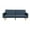 Navy, variant on New Transitional Look Living Room Sofa Couch Convertible Bed Blue Grey Polyfiber 1pc Tufted Sofa Cushion Wooden Legs