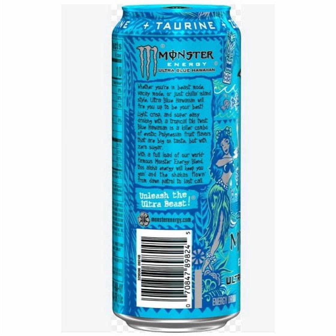 Monster Energy Ultra Variety Pack, 16 ounce(Pack of 2) Blue Hawaiian, Vice Guava
