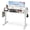 White, variant on Furnibear 55 Inch x 24 Inch Height Adjustable Electric Standing Desk with 2 Drawers, Dark