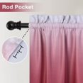 thumbnail image 2 of Yesfashion Short Curtain Blackout Gradient Cafe Curtain, Red Valance for Windows, 1 Panel 52" W×14" L, 2 of 5