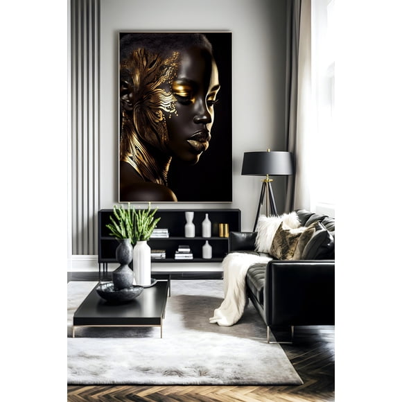 Cuadro Mujer Africana Moderno En Canvas Opción De Marco Hd
