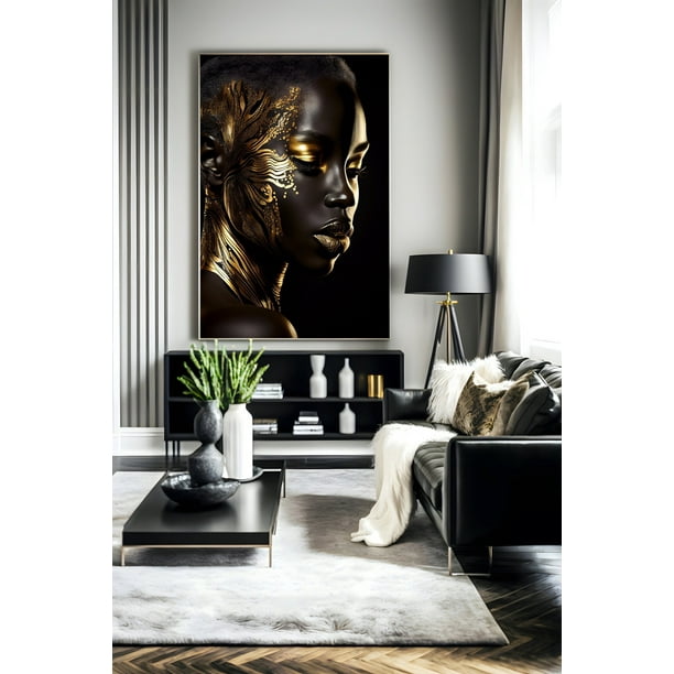 Cuadro Mujer Africana Moderno En Canvas Opción De Marco Hd