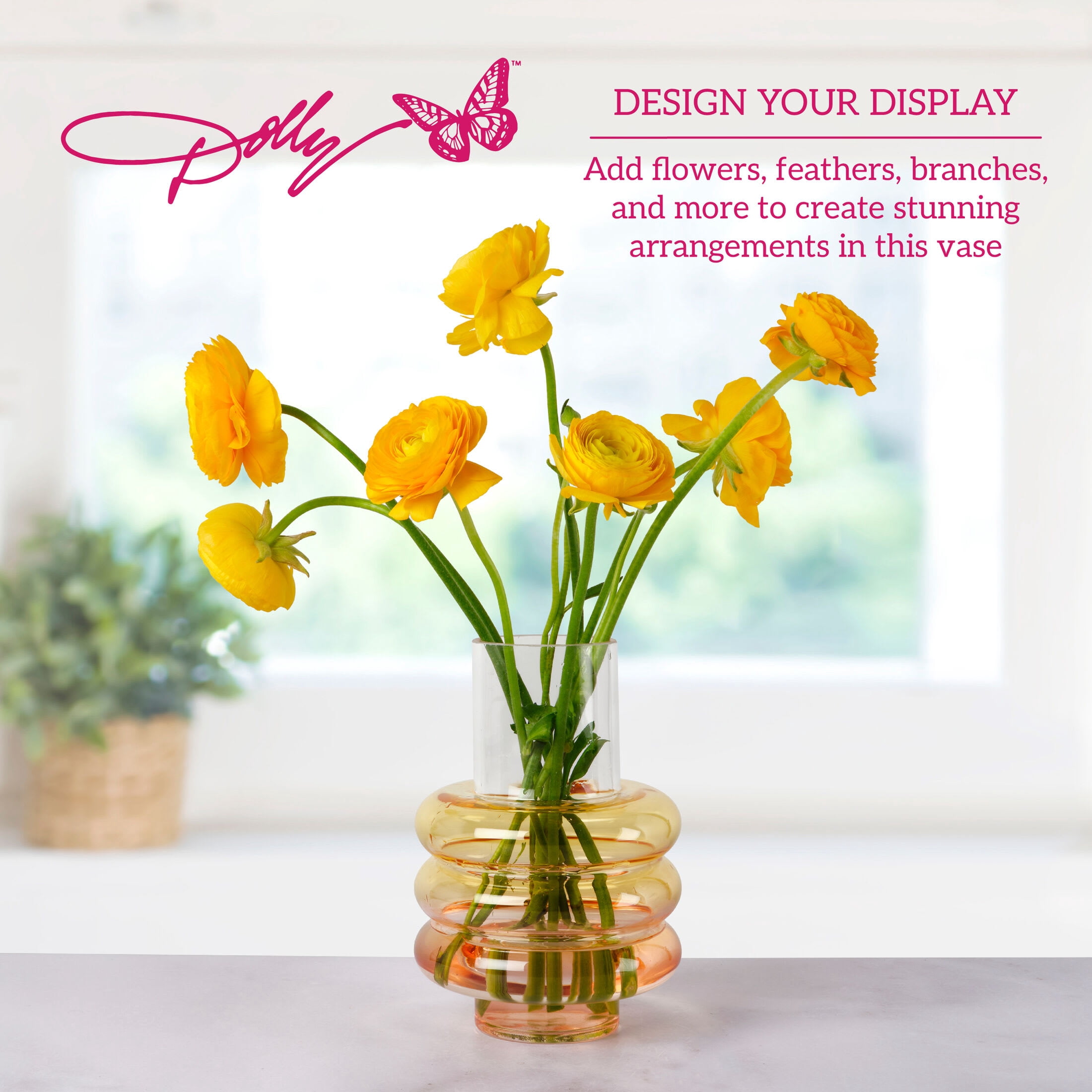 Dolly Parton 7.87 in 2-Tone Colored Vase