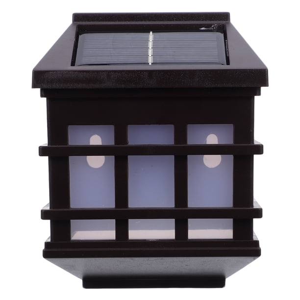 GOOHOCHY Luces solares LED de pared para exteriores, estilo ventana, impermeables, para jardín, cerca, iluminación de seguridad para patio, camino de entrada (blanco cálido)