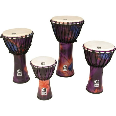 Toca SFDJ-9WP 9 in. Freestyle Rope Tuned Djembe, Woodstock Purple