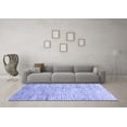 thumbnail image 3 of Ahgly Company Machine Washable Indoor Square Abstract Blue Modern Area Rugs, 5' Square, 3 of 4