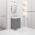 thumbnail image 3 of Water Creation Elise 24" Wood Single Bathroom Vanity in Cashmere Gray & White, 3 of 7
