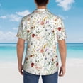 thumbnail image 3 of Lsque Wildflower Watercolor pattern Hawaiian Shirt for Men, Unisex Summer Beach Casual Short Sleeve Button Down Shirts-Small, 3 of 9