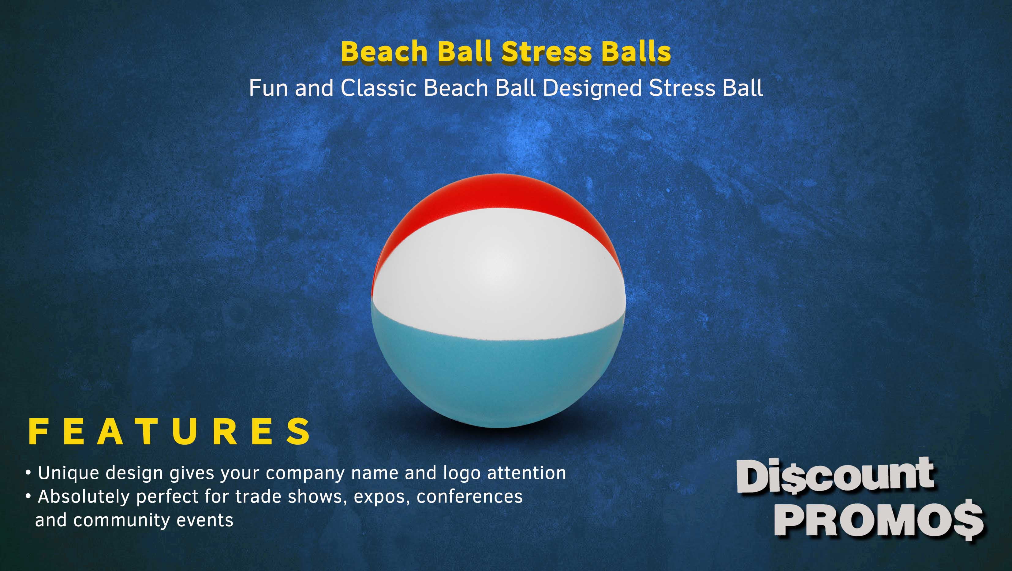10 Beach Ball Stress Balls Pack - Round, Stress Reliever, Hand Therapy, Lightweight - Beach