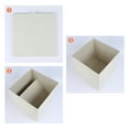 thumbnail image 3 of REGALWOVEN Storage Cube, Fabric Storage Bin for Shelves Closet, Set of 3 Collapsible Storage Baskets for Organizing Clothes Books White 13*13*13in, 3 of 6