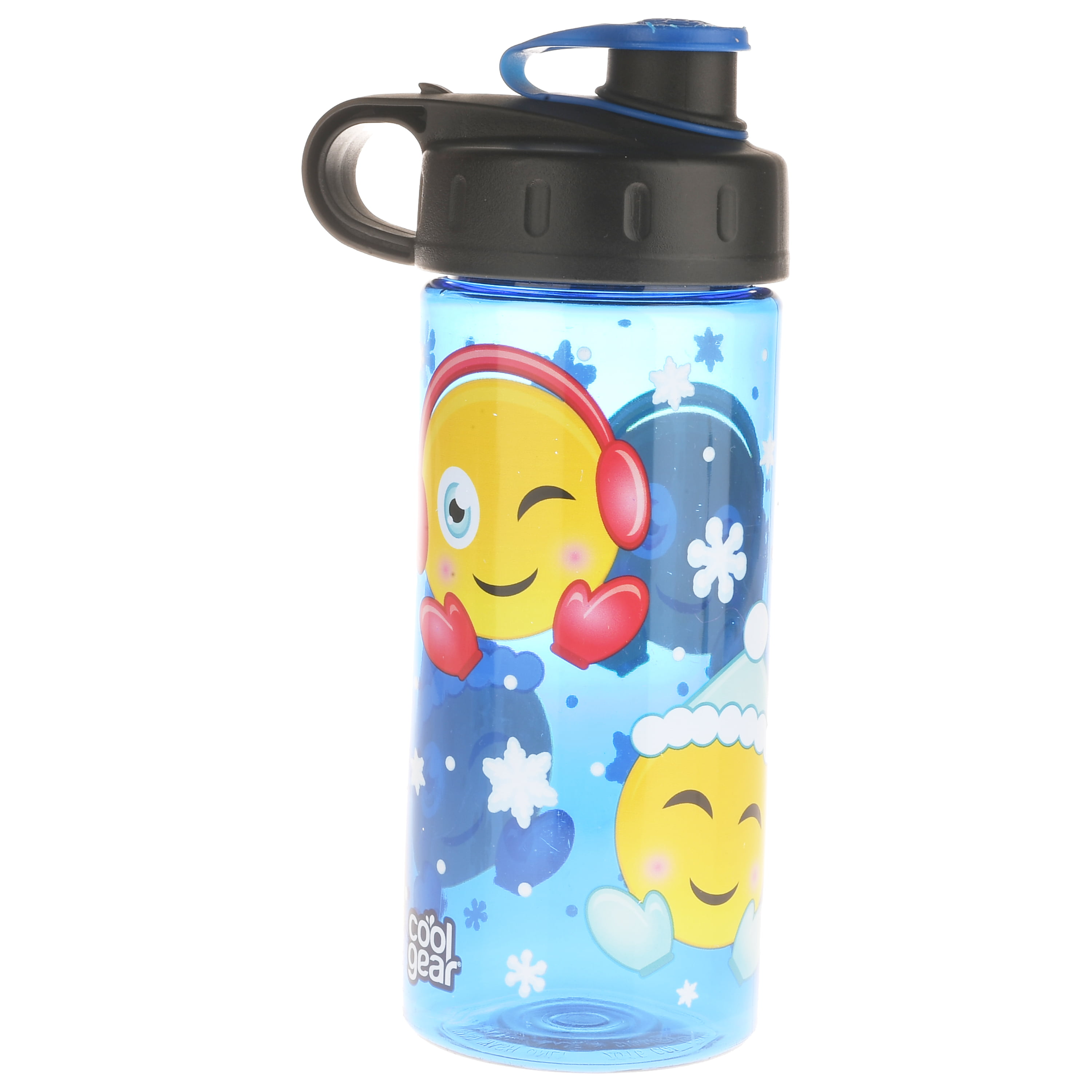 Cool Gear 16 Oz. Winter Emoji Flip Top Beverage Bottle