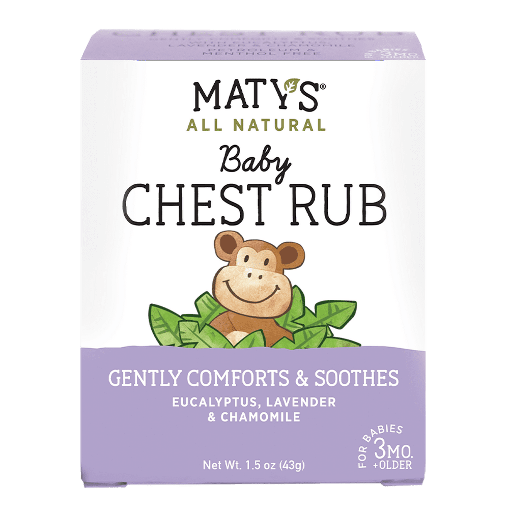 Maty's All Natural Baby Chest Rub, Soothing & DrugFree Baby Sleep Aid