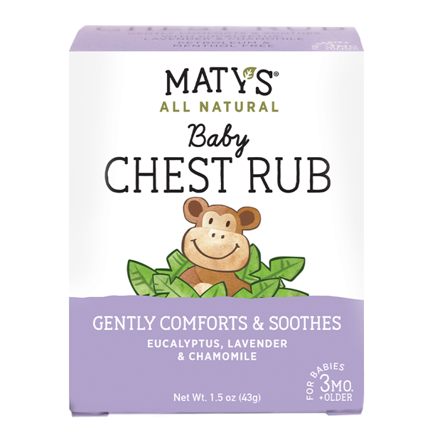 Maty's All Natural Baby Chest Rub, Soothing & DrugFree Baby Sleep Aid, 1.5 Oz.