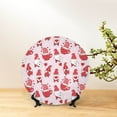thumbnail image 6 of Gaeub Valentine Gnomes Print Ceramic Plate,Dinner Plates,Bone China Decorative Plates with Display Stand,Art Ceramic Ornaments for Wall Hanging Decoration-10in, 6 of 6