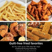Ninja Foodi 4-in-1 Air Fryer, 7-Qt MegaZone FlexBasket, 4 Functions, Smart Finish Cook 2 Foods 2 Ways, Air Fry, Roast, DZ070 Black