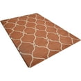 thumbnail image 3 of Rugsotic Carpets Hand Tufted Wool Eco-Friendly Area Rugs - 8'x11', Rectangle, Red Beige, Modern Contemporary Design, High Pile Handmade Anti Skid Rugs for Living Room, Bed Room (K01004), 3 of 6