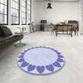 thumbnail image 3 of Ahgly Company Indoor Square Patterned Lavender Blue Area Rugs, 6' Square, 3 of 6