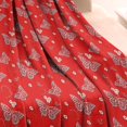 thumbnail image 3 of Red Butterfly Heart Flower Pattern Blanket,Comfortable Soft Lamb Wool Throw Blanket,All Season,Warm Lightweight Blankets for Sofa Bed Couch Living Room Chair,30"x40", 3 of 4