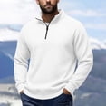 thumbnail image 5 of cocolona Mens Half Zipper Pullover Sweatshirts Fall Winter Stand Up Collar Long Sleeve Shirts Solid Color Casual Tops, 5 of 7