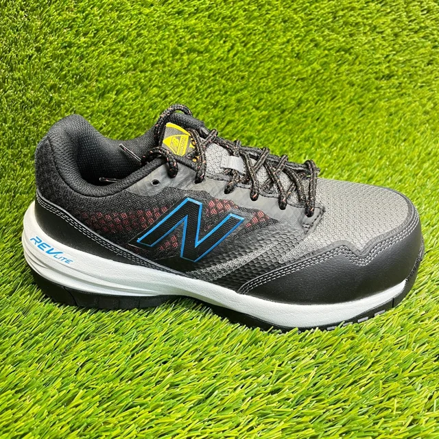 New Balance 589 ESD Mens Size 7 Gray Black Blue Composite Toe Safety Work Shoes