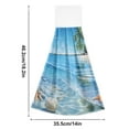 thumbnail image 3 of Summer Seashell in Sea 2pcs Bathroom Hanging Towels Velcro Soft Hand Towel Absorbent Tie Towels for Kitchen Toilet Tea Bar Washcloth, 3 of 7