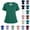 #03 Dark Green, variant on Side Slit Scrub Top for Women V Neck Short Sleeve 2 Pocket Work Top Featuring Soft Stretch Easy Care Material, #03 Wine, XL