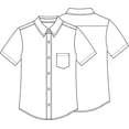 thumbnail image 7 of Classroom School Uniforms Little Kid Short Sleeve Oxford Shirt 57661, 4, Light Blue, 7 of 7