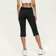 thumbnail image 5 of Lovzfmll Work & Yoga Capris for Women, 7/8 Length Stretch Pants, High Waist Comfort Fit Athletic Bottoms Black, S, 5 of 9