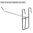 thumbnail image 3 of Uxcell Grid Wall Hooks Store Garage Storage Wall Organizers 4 Inch Silver, 12 Count, 3 of 5