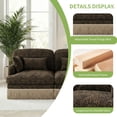 thumbnail image 5 of HUMEHA 69.2" Leopard Chenille Sofa Brown Black 2-Seat w/ Ottoman, 5 of 9