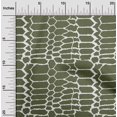 thumbnail image 1 of oneOone Silk Tabby Olive Green Fabric Snake Animal Skin Quilting Supplies Print Sewing Fabric By The Yard 42 Inch Wide, 1 of 4