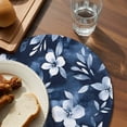 thumbnail image 3 of Navy Blue Spring Floral Round Placemats for Dinning Tables,Heat-proof Braided Table Mats 13 Inch,Summer Flowers Watercolor Botanical Washable Place Mat for Kitchen Restaurant Party Table Decor, 3 of 9