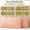 thumbnail image 4 of Twin Sheet Set - 1800 Ultra-Soft Microfiber Twin Bed Sheets - Double Brushed - Deep Pockets - Easy Fit – Wrinkle Free - Comfy - 3 Piece Set - Bedding Sheets & Pillowcases (Twin, Peach), 4 of 7