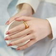 thumbnail image 2 of 18K Gold Ploished Ring Band Women Gold Plating Wedding Engagement Rings Size 6-8, 2 of 5