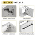 thumbnail image 6 of AVAXA 16'' Floating Wall-Mounted Bathroom Vanity with Ceramic Sink & Soft-Close Cabinet Door, For Small Bathroom White, 6 of 16