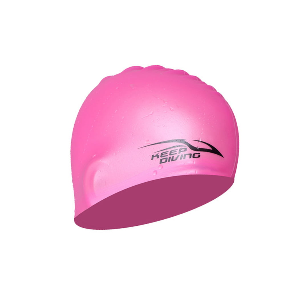 Dilwe Swimming Cap Kids 5 Colors Universal Elastic Silicone Swim Hat Bathing Cap Swimwear Accessory 