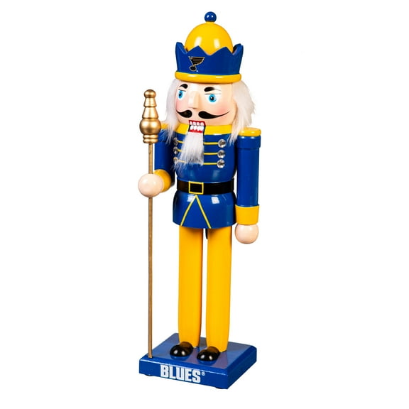 St. Louis Blues 12" Wooden Nutcracker Statue
