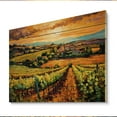 thumbnail image 2 of Designart "Sunlit Vineyards in the Style of Van Gogh I" Vangogh Print on Natural Pine Wood, 2 of 5